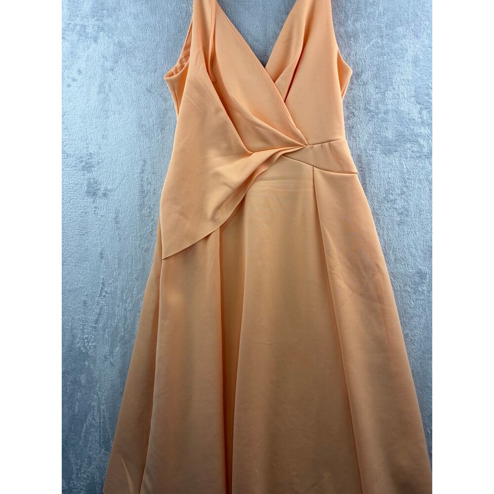 ASOS Design Tie Strap Formal Midi Dress - Apricot - Size 8 - Picture 9 of 9